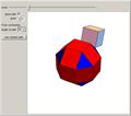 Rolling a Cube on a Small Rhombicuboctahedron